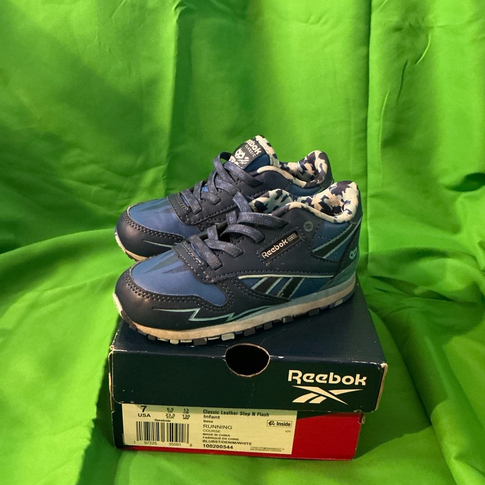 Reebok Kids Navy and White Sneakers